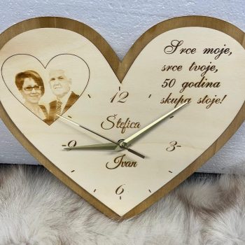 Sat Duplo srce - 50 godina braka - šperploča