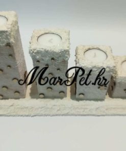 Adventski Svijećnjak - Bijeli | Snijeg