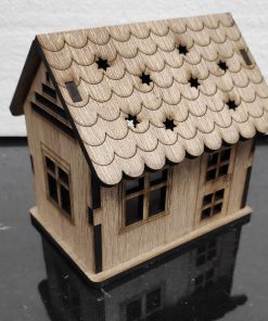 Drvene ukrasne kućice LED 3mb