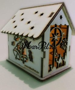 Drvene ukrasne kućice sa LED rasvjetom - 1