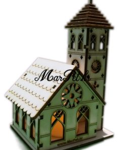 Drvene ukrasne kućice sa LED rasvjetom - 5