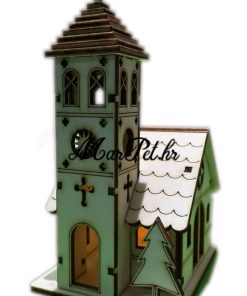 Drvene ukrasne kućice sa LED rasvjetom - 5