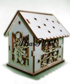 Drvene ukrasne kućice sa LED rasvjetom - 7