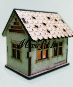 Drvene ukrasne kućice sa LED rasvjetom - 3m