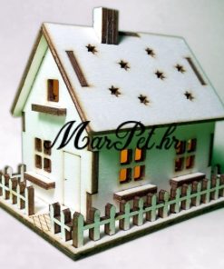 Drvene ukrasne kućice sa LED rasvjetom – 6