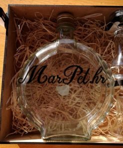 Poklon paket kutija s čuturicom i čašama - Smeđi