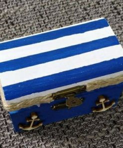 Kutijica ukrasna drvena plava