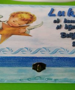 Kutijica ukrasna drvena plava