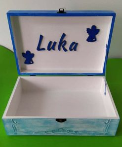 Kutijica ukrasna drvena plava