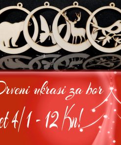 Kuglice drvene božić set 3