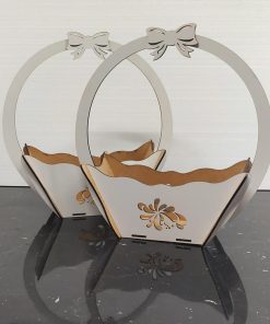 Košarice ukrasne okrugle s mašnom