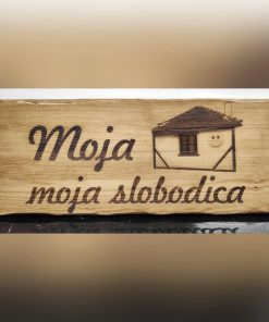 Natpis u dasci 80x30 rustik