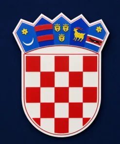 3D zidni grb Republike Hrvatske u višebojnom reljefnom 3D ispisu